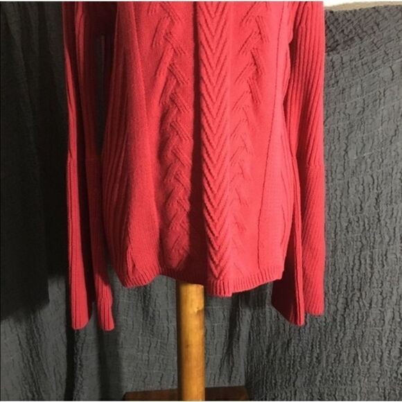 Michael Stars NWT Enjoy! Red Knit Sweater Size L - Picture 6 of 12